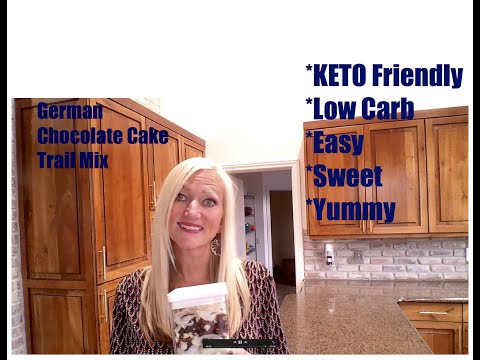 The best KETO/Low Carb trail mix. Tastes like German Chocolate Cake, but guilt free.
