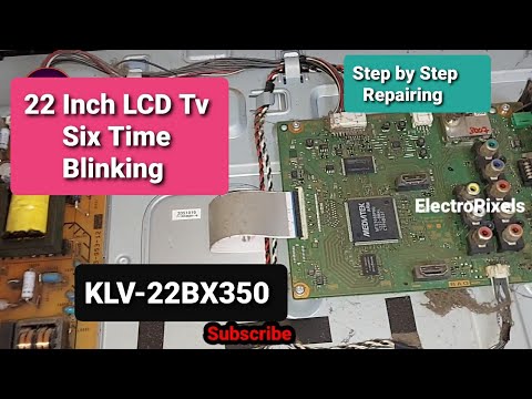 Sony 22 inc Lcd Tv 6 Time Blinking and Restart problem Tv Repair | KLV-22BX350|Backlight Repairing|