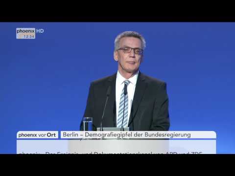 Demografiegipfel: Reden von Angela Merkel und Thomas de Maizière am 16.03.2017