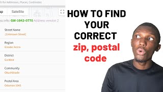 How to find the correct ZIP code or POSTAL code for your area