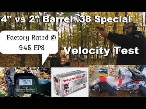 4" vs 2" Barrel .38 Special Velocity Test