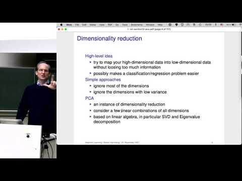 2021-11-24 Machine Learning Lecture 13/28 - PCA