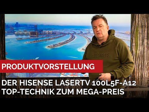 Besser als jeder Fernseher? LaserTV von Hisense. Von 221 bis 266cm Bildbreite mit Tageslichtleinwand