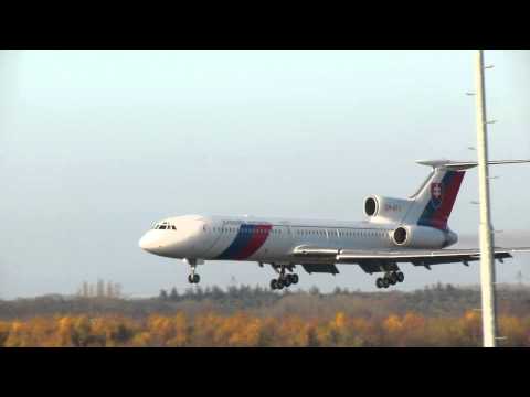 Tu-154, OM-BYO, Slovenska Republika, Arrival Eindhoven