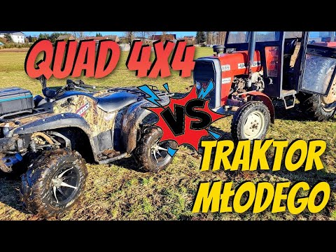Tug of war with Młody's tractor / Towing a tractor / Crossing a river with a quad and a cart - ST...