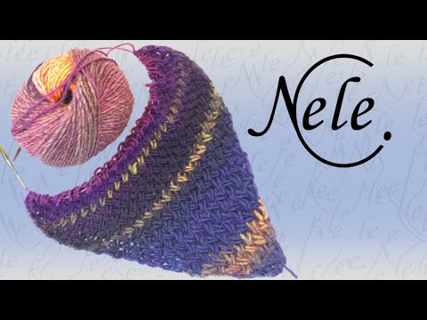 Tuch stricken - Flechtmuster in Dreiecksform - criss cross stitch - DIY Anleitung by Nele C.