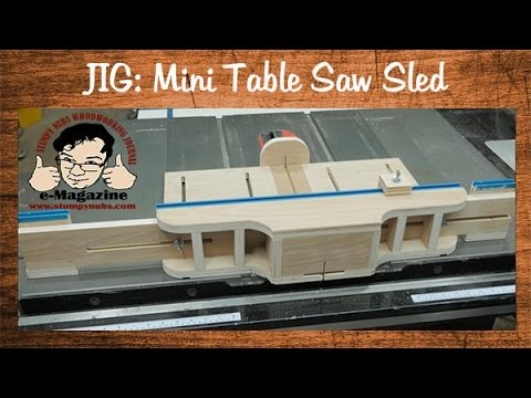 Make a mini table saw sled with joinery jig attachments (box joint, tenon, spline)