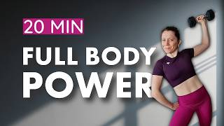 20 MIN POWER WORKOUT | Full Body | 1 Dumbbell | Strength & Conditioning | No Repeat