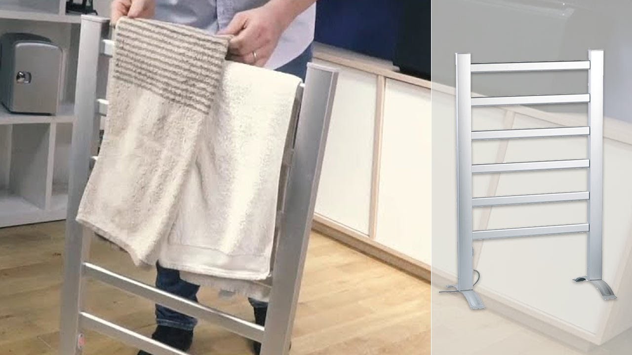 SECHE-SERVIETTES & RADIATEUR - sur pieds ou support mural - [PEARLTV.FR]