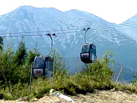 Teleférico nas montanhas High Tatras
