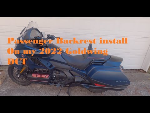 2022 Goldwing DCT - passenger back rest installation