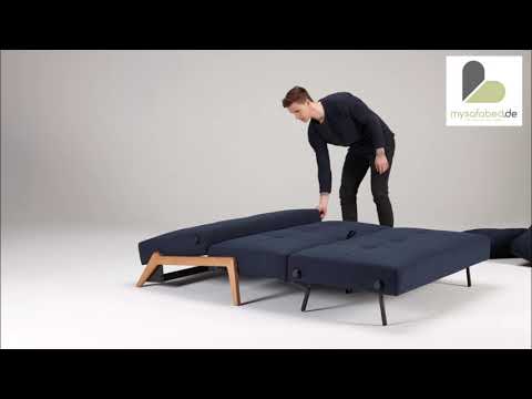 CUBED 02 Schlafsofa 140 von Innovation - Mixed Dance Blue (528) - mysofabed.de