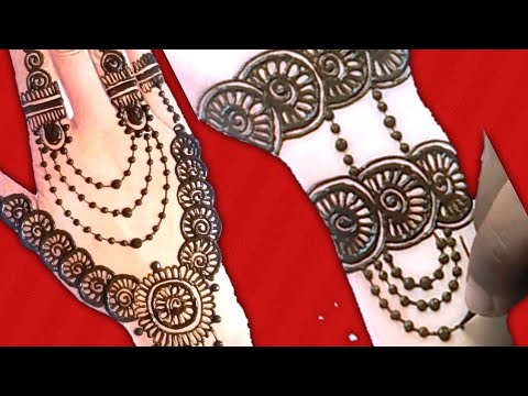 Very Beautiful Top Tow Jewellery mehndi designs | Easy Back Hand Mehndi Beginners Mehndi