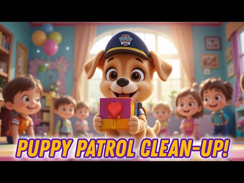 Rhymie World | Puppy Patrol Clean Up Song 🐾 | Fun Nursery Rhyme for Kids