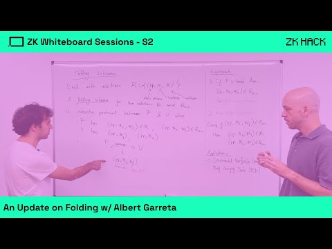 ZK Whiteboard Sessions - S2M6: An Update on Folding with Albert Garreta