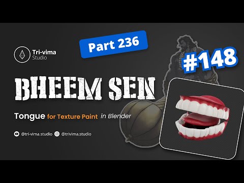 #BheemSen 3D Creation - Tongue for Texture Paint 148 / Part 236