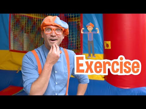 Exercise with blippi at the kids playground - brand new blippi