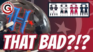 Everyone seems to HATE the Houston Texans leaked helmets & unis 😬
