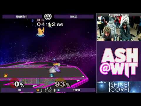 Trix (Pikachu) vs Ferocitii (Peach) - ASH@WIT #91 Melee Bracket
