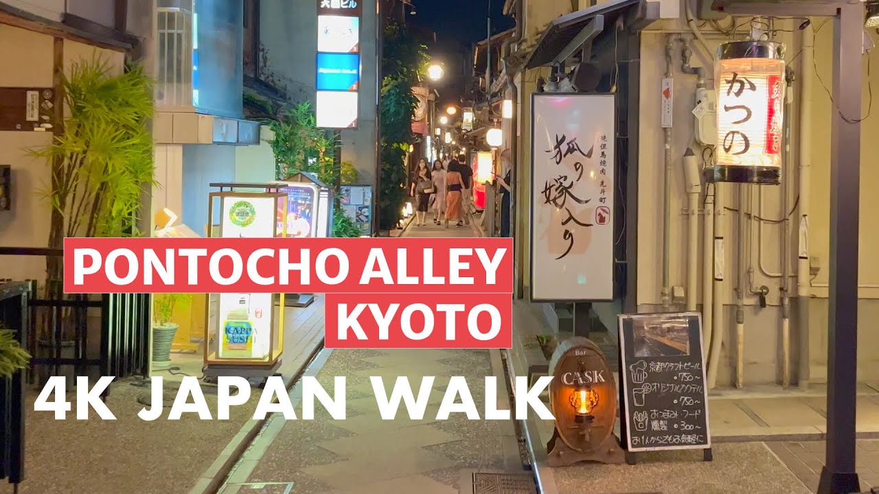 Embark on an intriguing walking tour through Kyoto's Pontocho Alley.