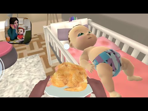 Mother's Office Job & Baby Life Simulator Part 12 - Making a Roasted Chicken (iOS,Android)