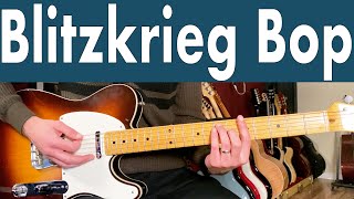 Ramones Blitzkrieg Bop Guitar Lesson + Tutorial + TABS