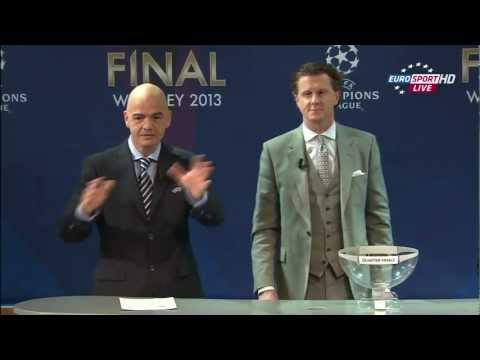 UEFA Champions League 2012-13 Season Quarter-final & Semi-Final draws  in Full HD (15.03.2013)
