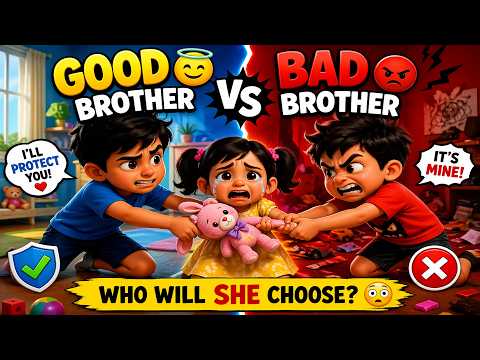 BAD BROTHER vs. GOOD BROTHER! 😡😇 Who is Right? | Heartwarming Moral Stories for Kids #kidscartoon