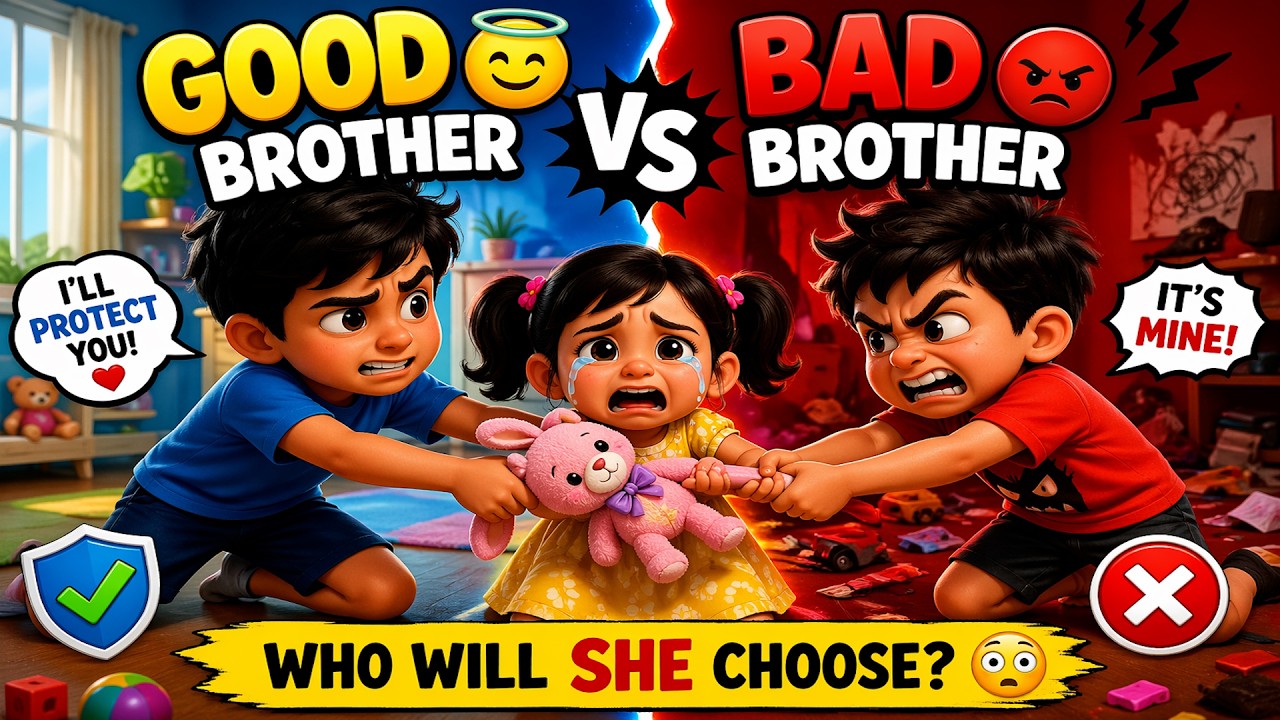BAD BROTHER vs. GOOD BROTHER! 😡😇 Who is Right? | Heartwarming Moral Stories for Kids #kidscartoon