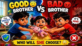 BAD BROTHER vs. GOOD BROTHER! 😡😇 Who is Right? | Heartwarming Moral Stories for Kids #kidscartoon MQDEFAULT Thumbnail