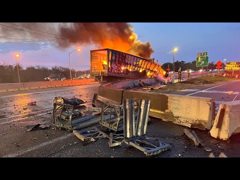 Tractor-trailer fire causes major traffic delays near the HRBT
