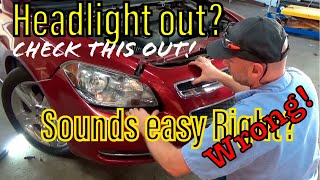 Chevy Malibu headlight bulb replacement 2008-2012