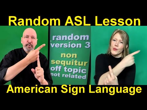 American Sign Language ASL Advanced Vocabulary 1 A