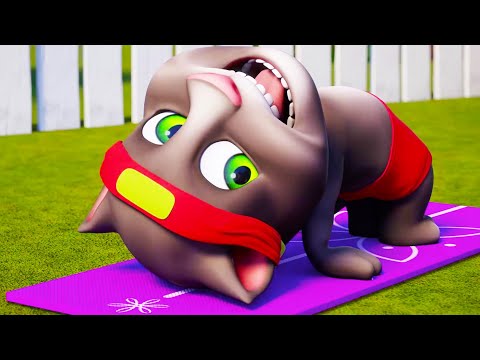 Talking Tom 😉 Yoga Fail 🎽 ヨガフェイル 🐱 Funny episodes collection | Super Toons TV アニメ