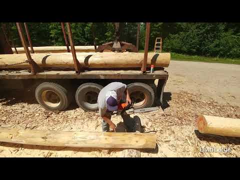 Sawing a Scarf Joint: Log Cabin Logs