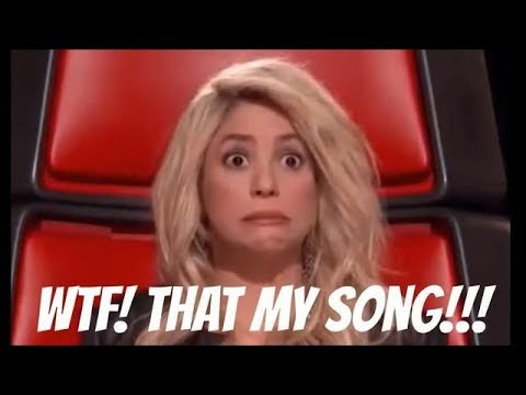 Shakira shocked in the voice blind auditions