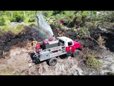 Two simultaneous fires challenge Pine Island Fire Department