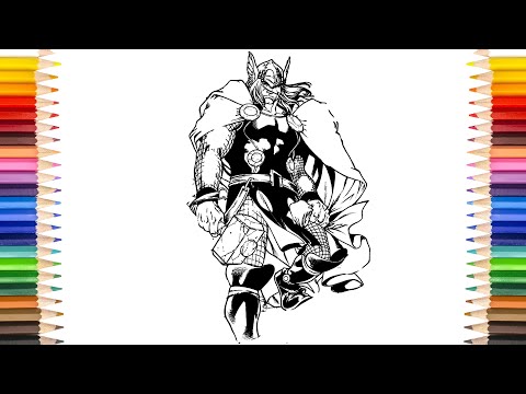 THOR The Mighty Thunder Coloring Pages | Best Of THOR Suit Coloring Pages