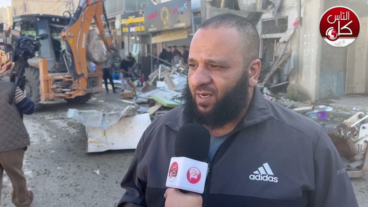 اثار الدمار والتخريب الناتج عن عدوان الإحتلال خلال إقتحامه مخيم نور شمس