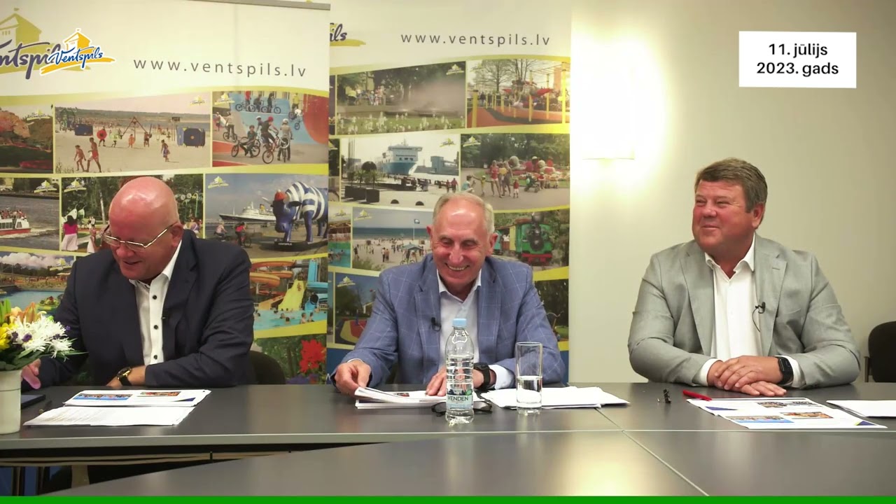 VIDEO: Ventspils valstspilsētas pašvaldības domes vadība par Attīstības projektiem – 11.07.2023.