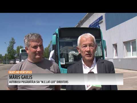 Ventspilī sāk kursēt Latvijā pirmais hibrīdautobuss