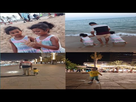 one day in La Vila Olimpica Del Poblenou Sea Beach