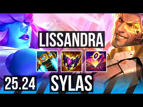 LISSANDRA vs SYLAS (MID) | 63K damage | KR Grandmaster | 25.24