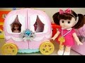 Pink Pumpkin Carriage And Baby Doll House Bag Toys