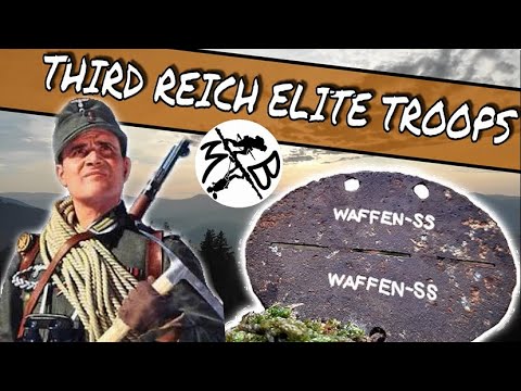 Waffen SS Gebirgsjäger (Mountain troops) identity plate in the Ardennes Forest