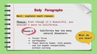 Persuasive Essay   Body Paragraphs