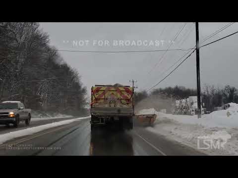 12-22-2022 Hughesville to Montoursville, PA - Heavy Snow, Plows, Vehicle In A Ditch, Storm Clean-Up