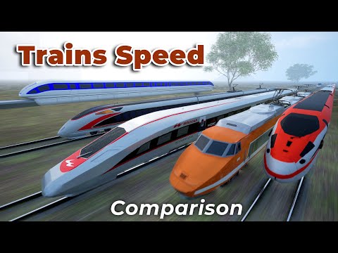 Trains Speed Comparison | Fastest Train speed comparison in 3D