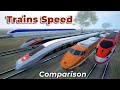 Trains Speed Comparison Fastest Train Speed Comparison In 3D