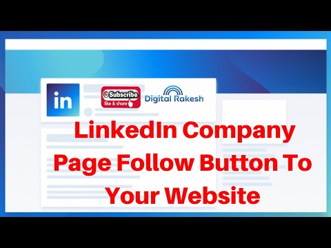 How to add LinkedIn company page follow button to your html and php website